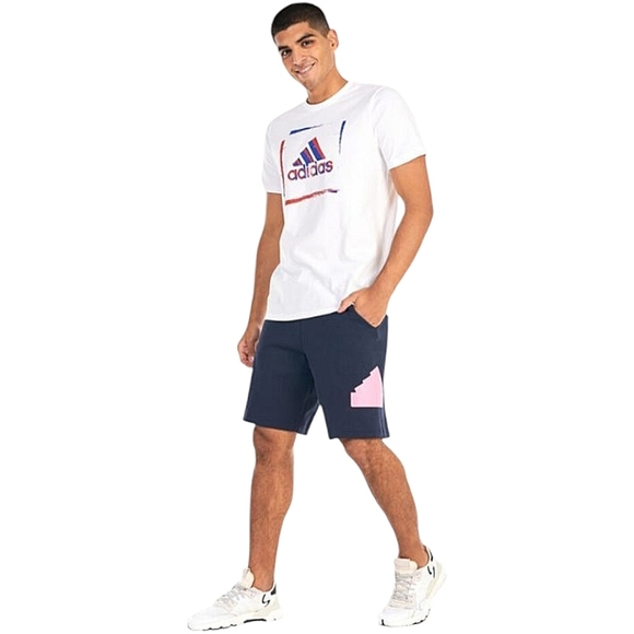 Adidas Men's White T-Shirt with Red and Blue Logo - Picture 8 of 8